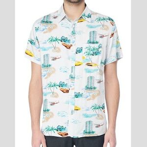 Rag & Bone LA Hawaiian Print Shirt Large